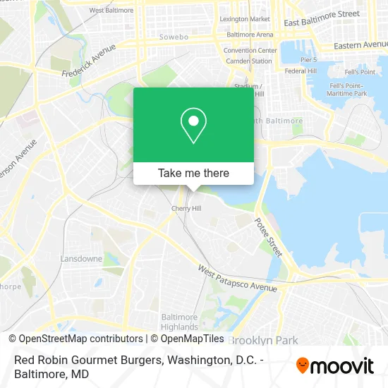 Red Robin Gourmet Burgers map