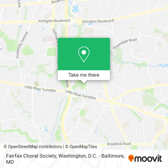 Fairfax Choral Society map