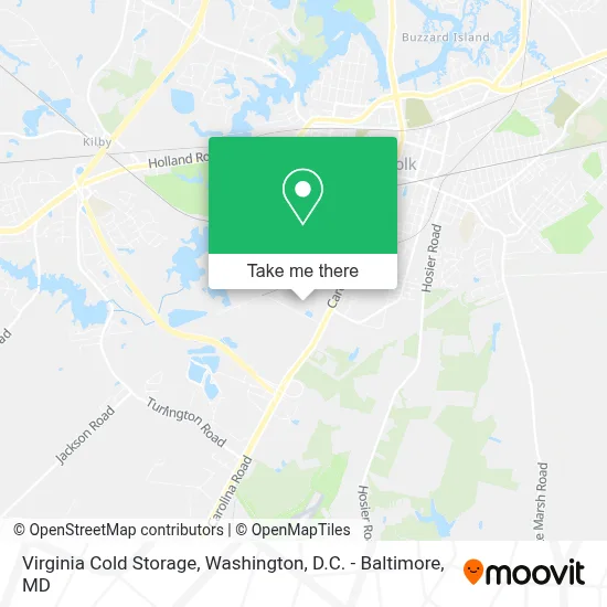 Virginia Cold Storage map