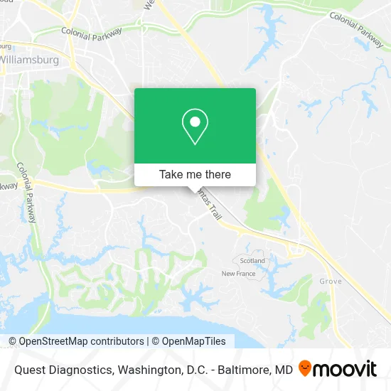 Quest Diagnostics map