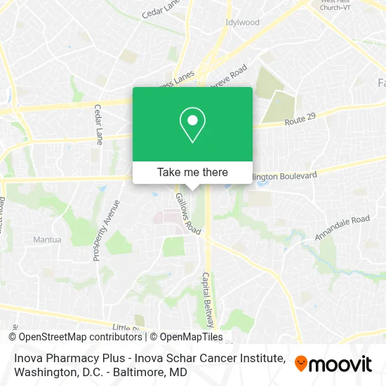 Inova Pharmacy Plus - Inova Schar Cancer Institute map