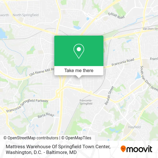 Mattress Warehouse Of Springfield Town Center map