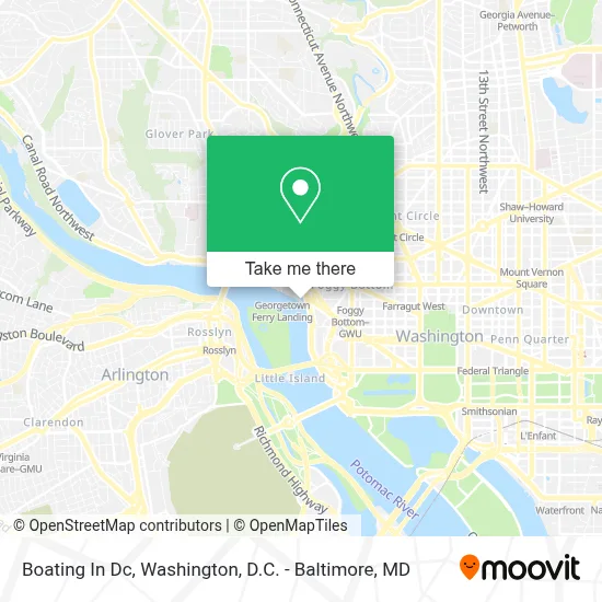 Boating In Dc map