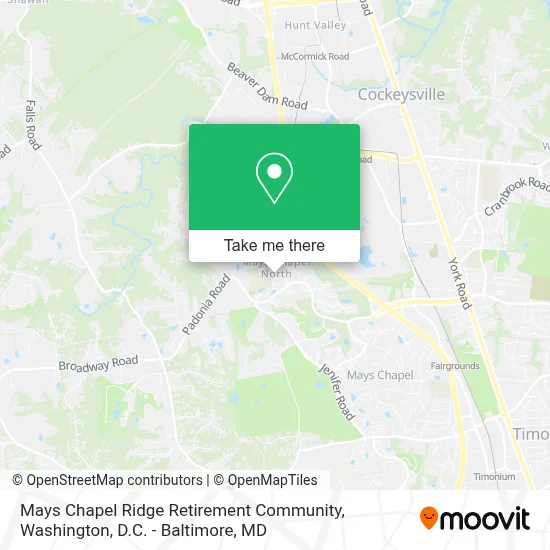 Mays Chapel Ridge Retirement Community map