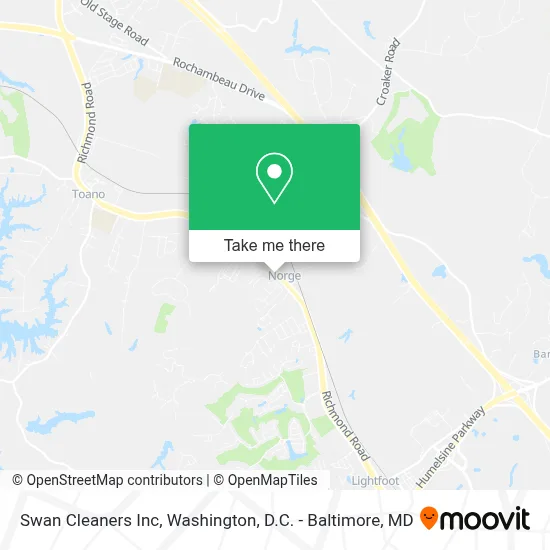 Swan Cleaners Inc map