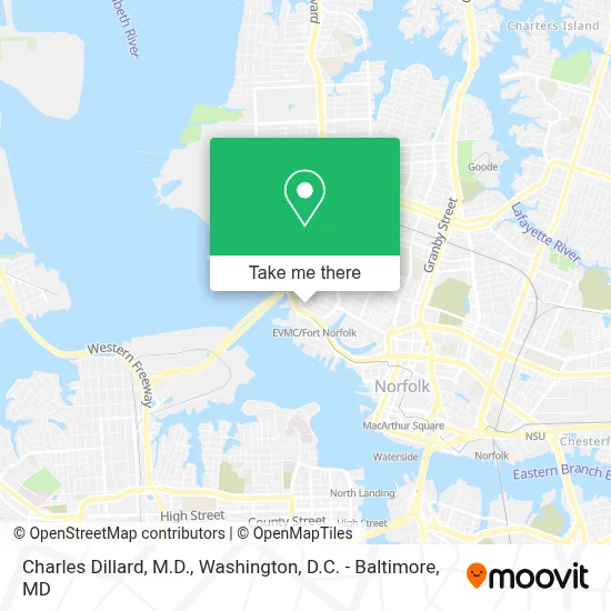Charles Dillard, M.D. map