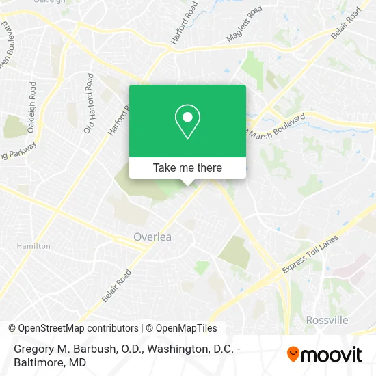 Gregory M. Barbush, O.D. map