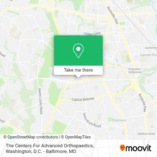 The Centers For Advanced Orthopaedics map