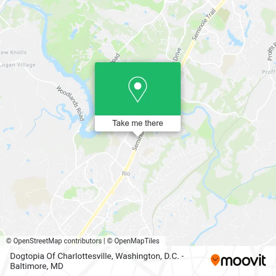 Dogtopia Of Charlottesville map