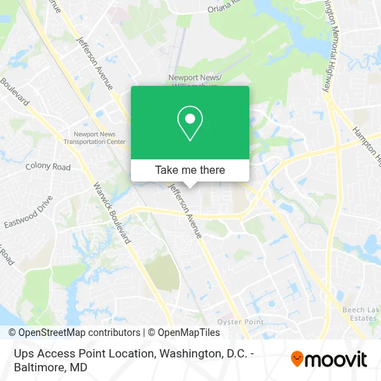 Ups Access Point Location map