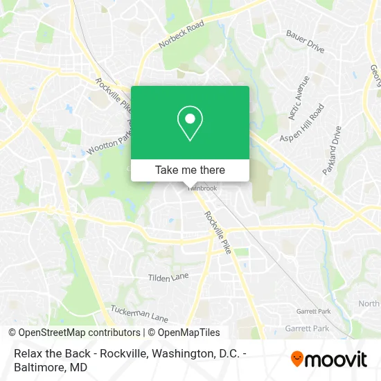 Relax the Back - Rockville map