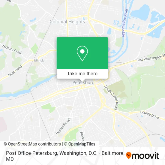 Post Office-Petersburg map