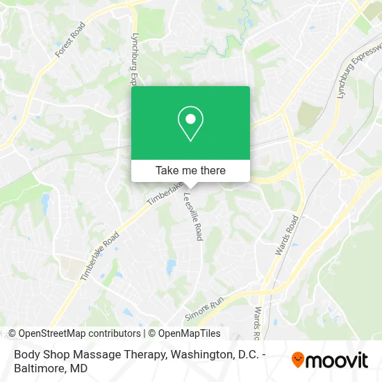 Body Shop Massage Therapy map
