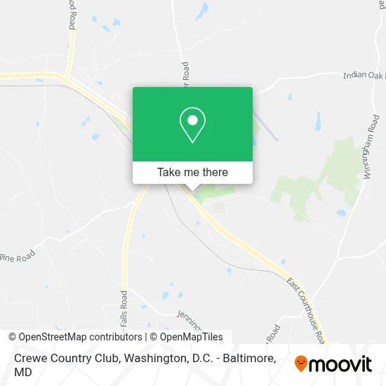 Crewe Country Club map
