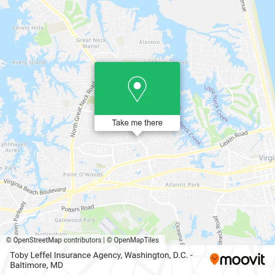 Toby Leffel Insurance Agency map