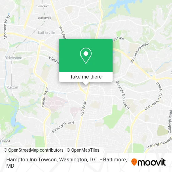 Hampton Inn Towson map