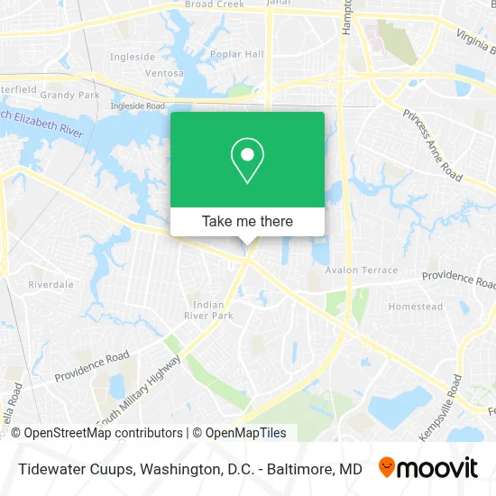 Tidewater Cuups map
