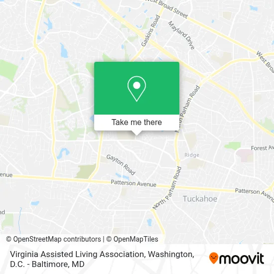 Virginia Assisted Living Association map