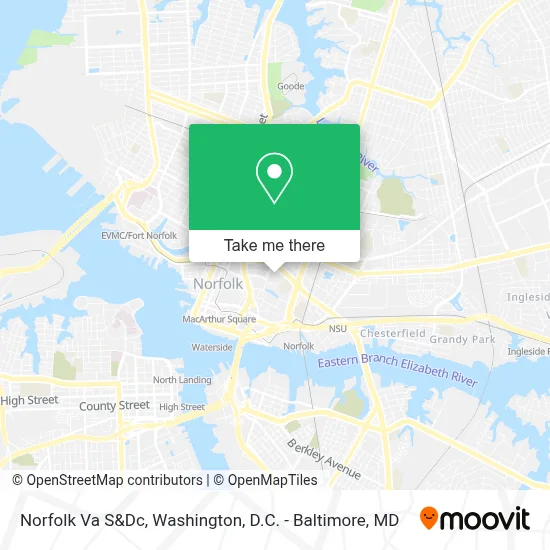 Norfolk Va S&Dc map