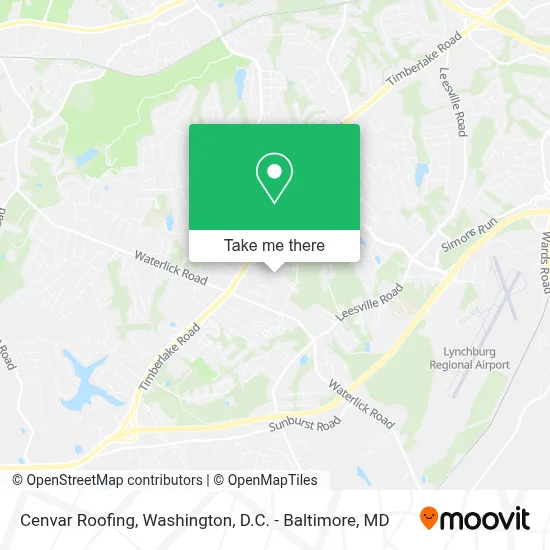 Cenvar Roofing map