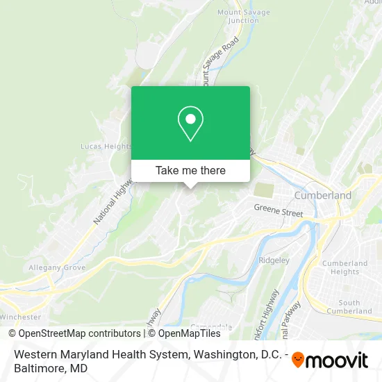 Western Maryland Health System map