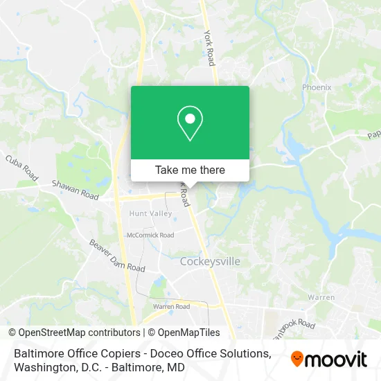 Baltimore Office Copiers - Doceo Office Solutions map