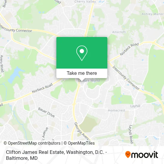 Clifton James Real Estate map