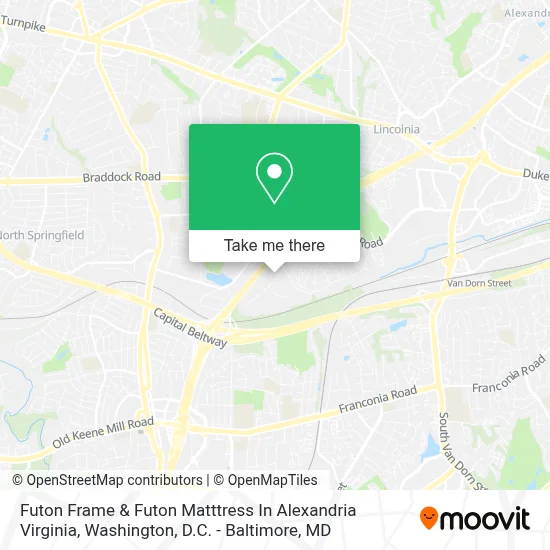 Futon Frame & Futon Matttress In Alexandria Virginia map