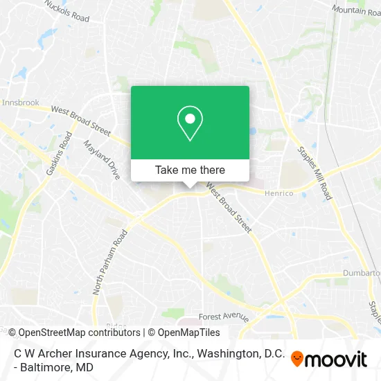 C W Archer Insurance Agency, Inc. map