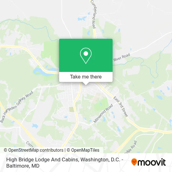 High Bridge Lodge And Cabins map