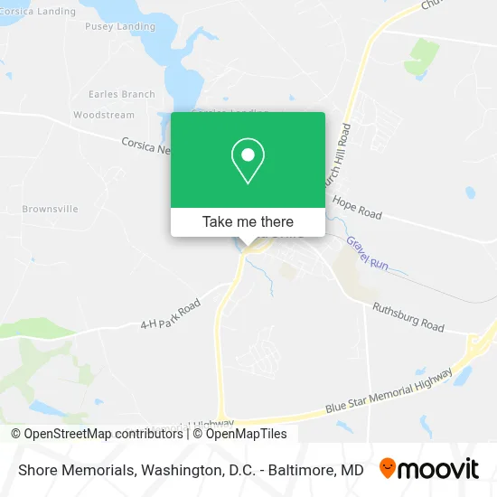 Shore Memorials map