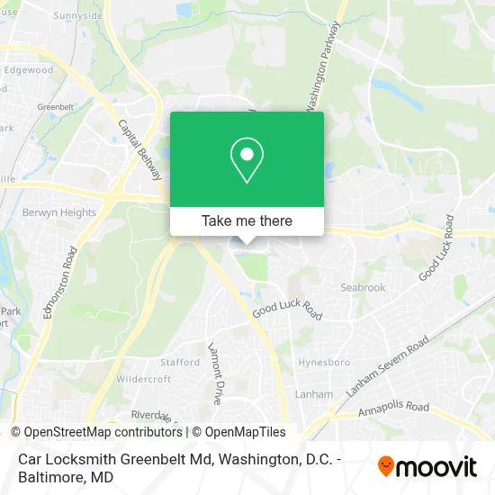Car Locksmith Greenbelt Md map