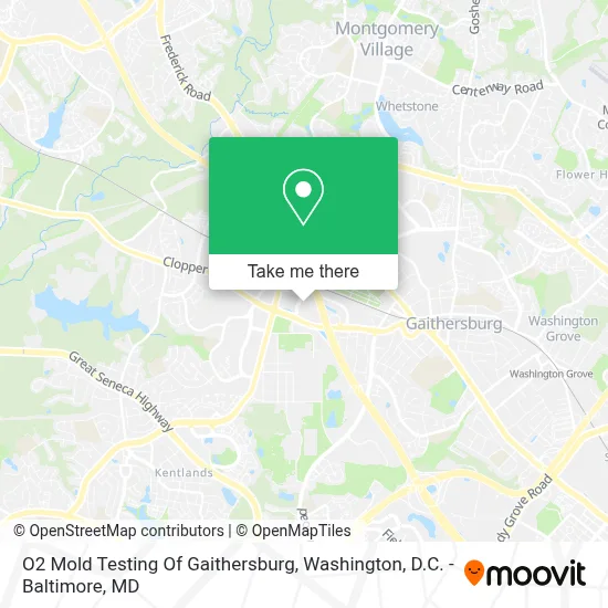 O2 Mold Testing Of Gaithersburg map