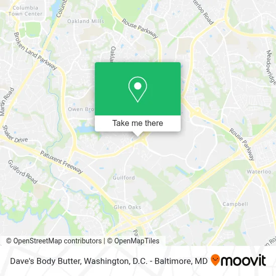 Dave's Body Butter map