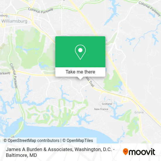 James A Burden & Associates map