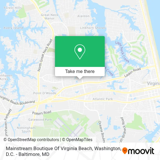 Mainstream Boutique Of Virginia Beach map