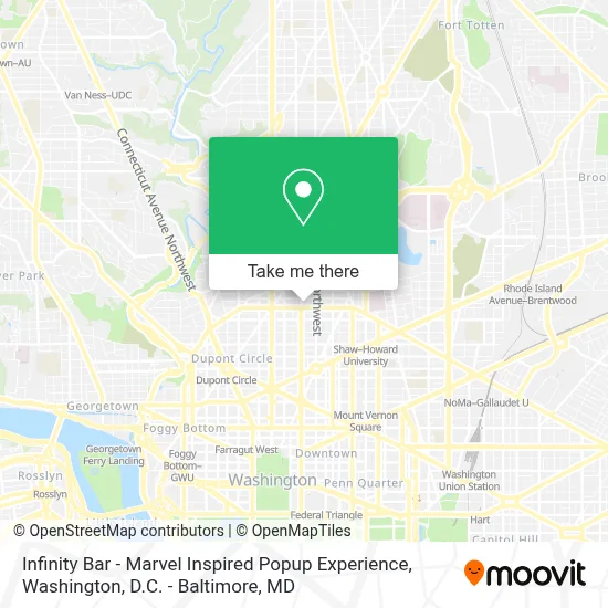 Infinity Bar - Marvel Inspired Popup Experience map