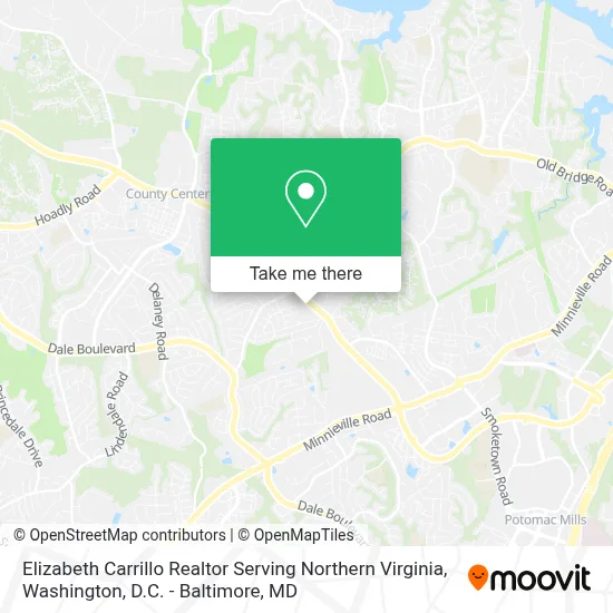 Elizabeth Carrillo Realtor Serving Northern Virginia map