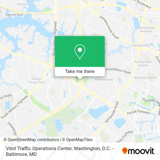 Vdot Traffic Operations Center map