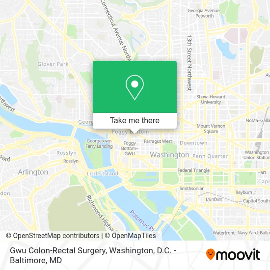 Gwu Colon-Rectal Surgery map