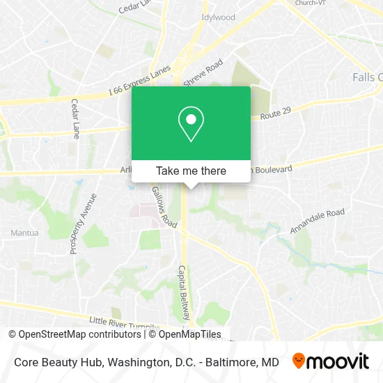 Core Beauty Hub map