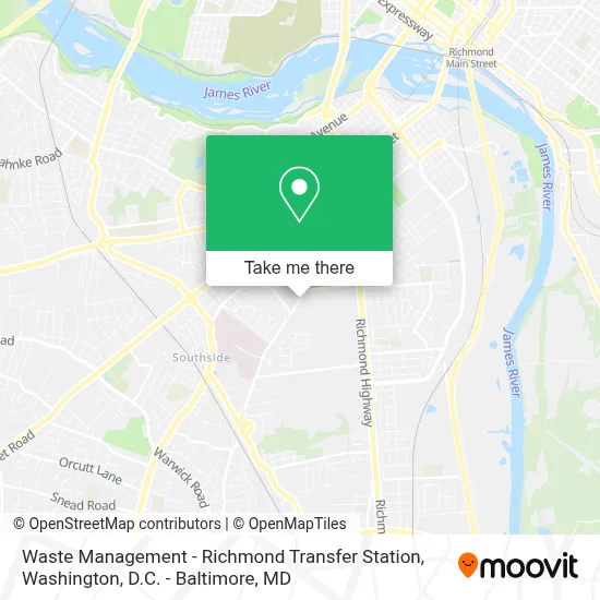 Waste Management - Richmond Transfer Station map