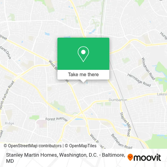Stanley Martin Homes map