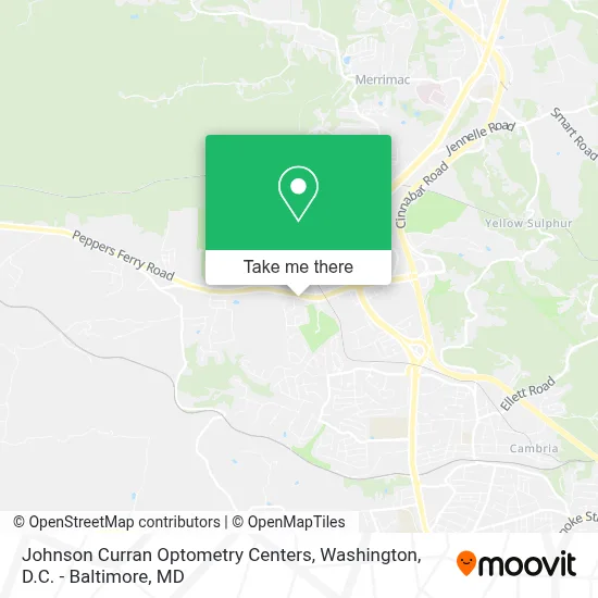 Johnson Curran Optometry Centers map
