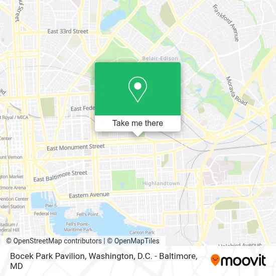 Bocek Park Pavilion map