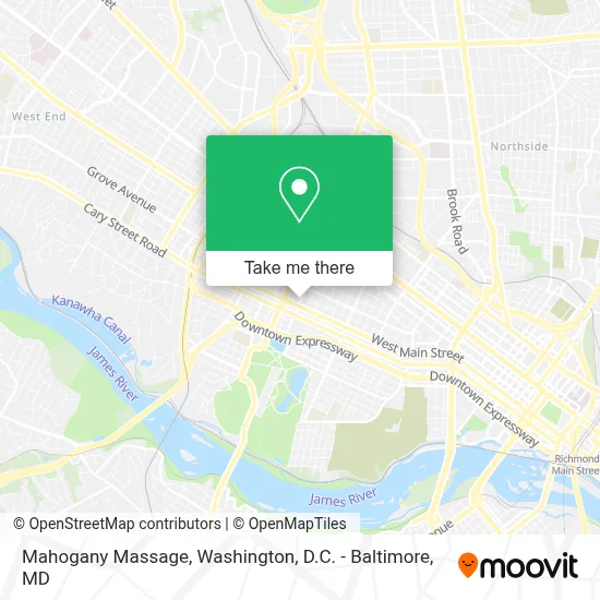 Mahogany Massage map