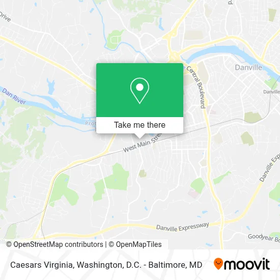 Caesars Virginia map