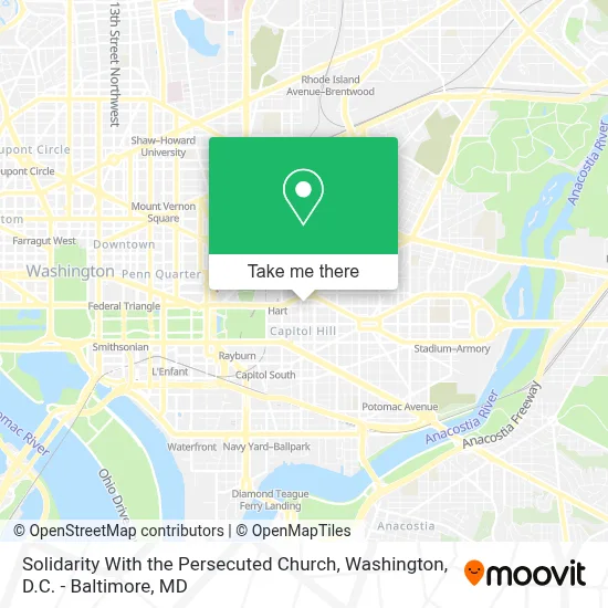Solidarity With the Persecuted Church map