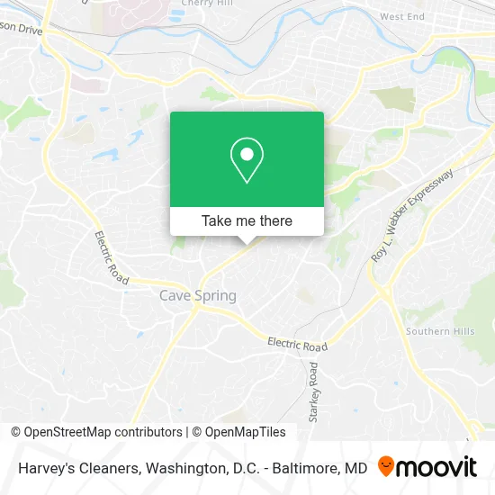Harvey's Cleaners map