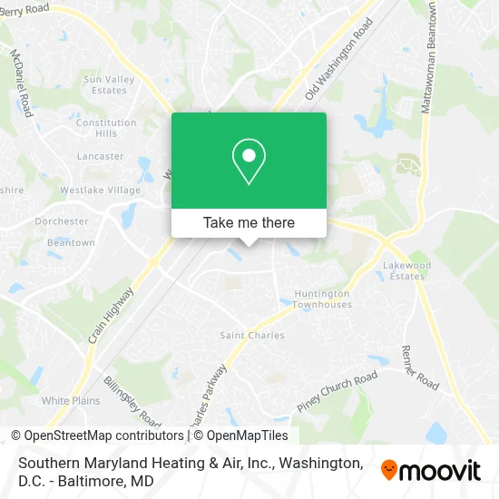 Southern Maryland Heating & Air, Inc. map